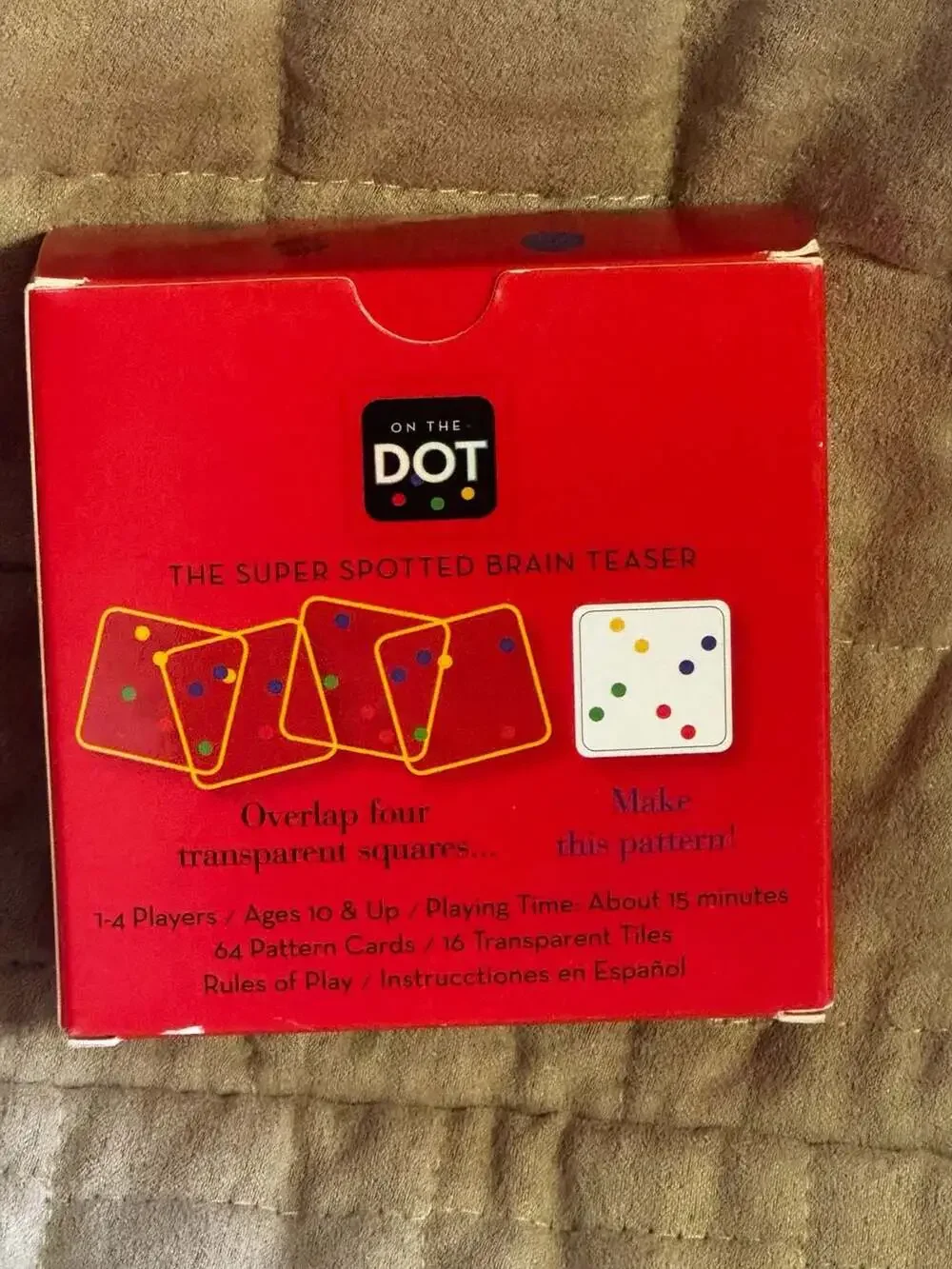 On The Dot The Super Spotted Brain Teaser Card Game Brainwright